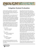 WSU Drought Advisory: Irrigation System Evaluation
