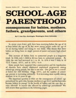 School-age parenthood: Consequences for babies, mothers, fathers, grandparents, and others