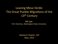 Leaving Mesa Verde: The Great Pueblo Migrations of the 13th Century