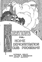 Suggestions for home demonstration club programs