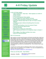 4-H Friday Update, April 3, 2020