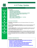 4-H Friday Update, August 1, 2014