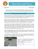 Shore Stewards News, October 2013
