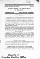 Drying fruits and vegetables in the home