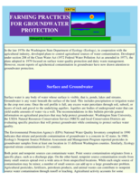 Farming Practices for Groundwater Protection