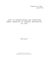 Cost of Establishing and Producing Sweet Cherries in Central Washington in 1998