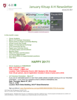 Kitsap County 4-H Newsletter, January 2017