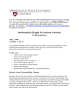 Snohomish/Skagit Extension Forestry E-Newsletter, May 2008