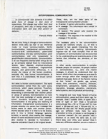 Interpersonal communication