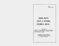 Sugar beets costs and return Columbia basin