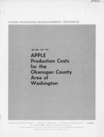 Apple production costs for the Okanogan County area of Washington