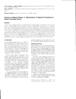 Colours of Natural Waters:  2.  Observation of Spectral Variations in British Columbia Rivers