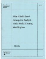1996 alfalfa seed enterprise budget, Walla Walla County, Washington