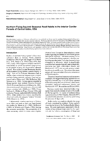 Northern flying squirrel seasonal food habits in the interior conifer forests of Central Idaho, USA