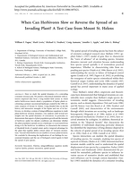 When can herbivores reverse the spread of an invading plant? A test case from Mount St. Helens