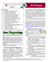 WSU Yakima County Extension 4-H Focus, June 2014