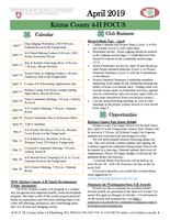 WSU Kittitas County Extension 4-H Focus, April 2019