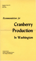 Recommendations for cranberry production in Washington