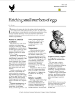 Hatching Small Numbers of Eggs