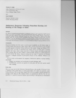 Herbaceous Response Following Prescribed Burning and Seeding of Elk Range In Idaho