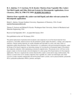 Matrices from vegetable oils, cashew nut shell liquid, and other relevant systems for biocomposite applications