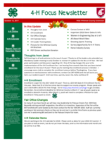 WSU Whitman County Extension 4-H Focus Newsletter, October 12, 2017