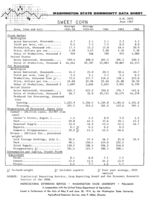 Washington state commodity data sheet: Sweet corn
