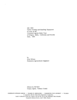 Cattle feeding and handling equipment as seen on the Livestock Agents Study Tour of Oregon, Idaho, California and Nevada