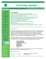 4-H Friday Update, October 26, 2018