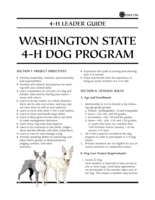 Guidelines for Washington State 4-H Dog Program