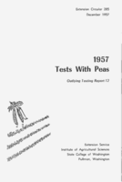 1957 tests with peas