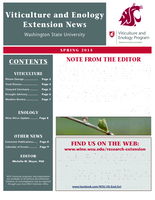 Viticulture and Enology Extension News, Spring 2015
