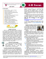 WSU Yakima County Extension 4-H Focus, July 2015