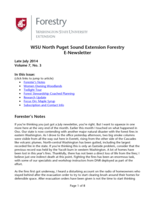 WSU North Puget Sound Extension Forestry E-Newsletter, Late July 2014