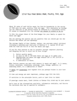 1/3 of your food dollar: Meat, poultry, fish, eggs