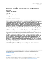Refinement of an Energy Literacy Rubric for Artifact Assessment and Application to the Imagine Tomorrow High School Energy Competition
