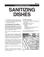 Sanitizing dishes.