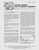 Clean water for trickle irrigation