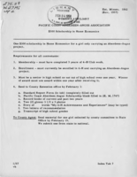 Women's auxiliary of the Pacific Coast Aberdeen-Angus Association: $300 scholarship in home economics