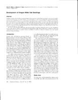 Development of Oregon White Oak Seedlings