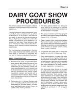 Dairy goat show procedures.