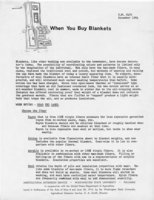 When you buy blankets