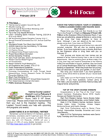 WSU Yakima County Extension 4-H Focus, February 2019