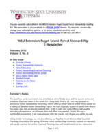 WSU Extension Puget Sound Forest Stewardship E-Newsletter, February 2012