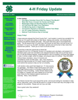 4-H Friday Update, September 2, 2016