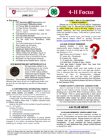 WSU Yakima County Extension 4-H Focus, June 2017