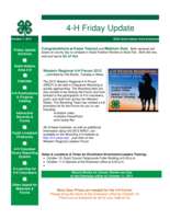 4-H Friday Update, October 7, 2011