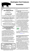 Washington Pork Producers Newsletter, Summer 2018
