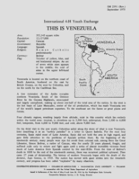 International 4-H youth exchange: This is Venezuela