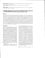 Landscape Assessment of the Decline of Whitebark pine (pinusa tbi caulis) in the Bob Marshal Wilderness Complex, Montana, USA